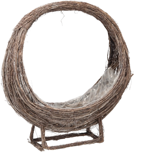 Fonott kerek virágtartó 48 × 16 × 52 cm, álló