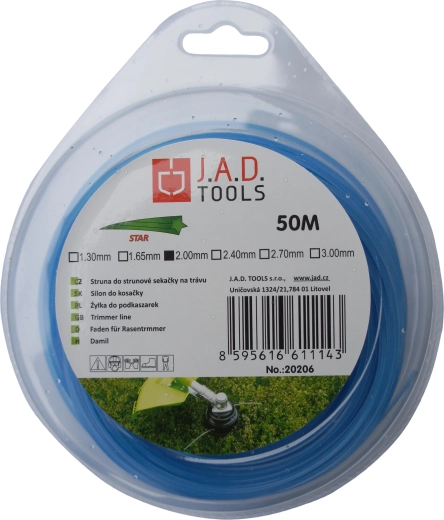 Csillag profilú damil 3,0 mm, 50 m – strapabíró csere damil fűkaszához