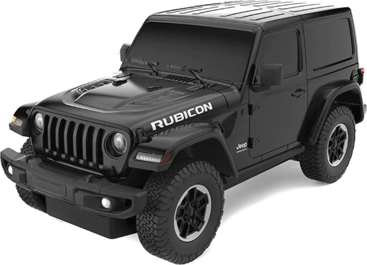 Jeep Wrangler JL távirányítós Rastar 1:24 méretarányban, fekete