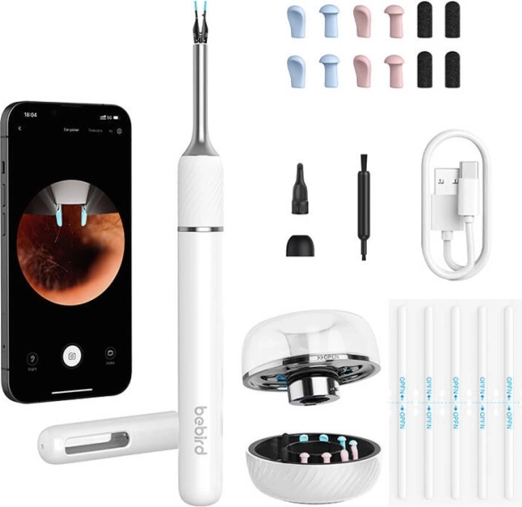 Bebird Note 5 Pro okotoszkóp kamerával fültisztításhoz – fehér