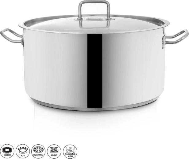 STOCK rozsdamentes lábas fedővel 22,3 l
