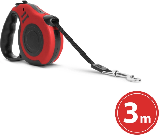 Automata kutyapóráz 3 m – Piros