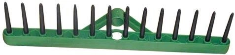 Műanyag gereblye 45 × 11 cm, 14 foggal, nyél nélkül