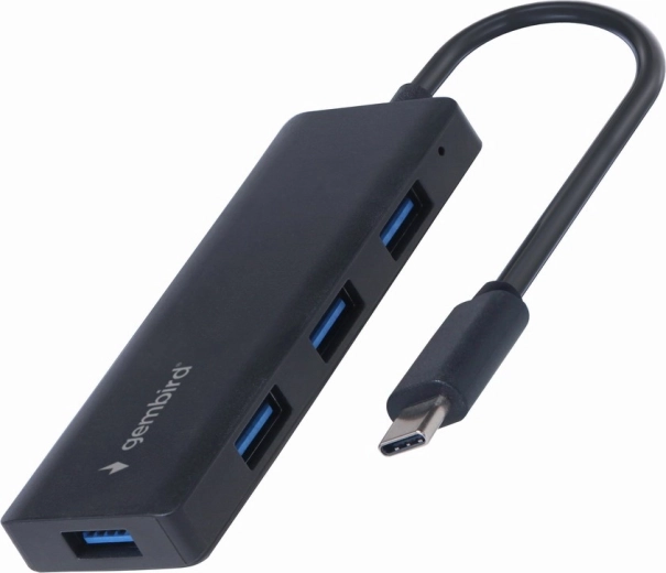 Gembird USB‑C hub 4× USB‑A (USB 3.1 Gen 1), fekete