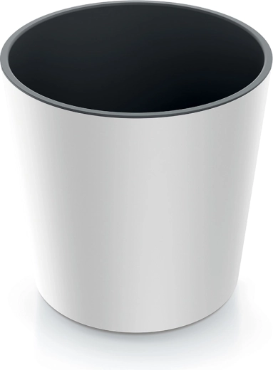 Urbi Round virágtartó betéttel, 25 cm, fehér