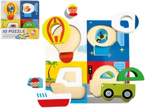 Bino fa berakós közlekedés puzzle 13 darabbal 3D