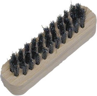 Velúrkefe 3 sor acél sörtével