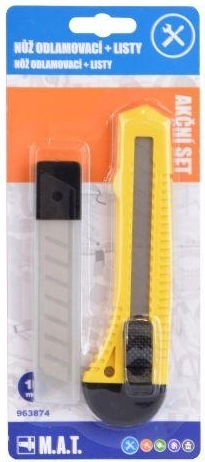 18 mm-es törhető pengéjű kés 10 pengével – akciós szett