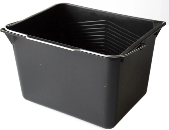 Festő vödör festékhez 8 l, téglalap alakú, fekete