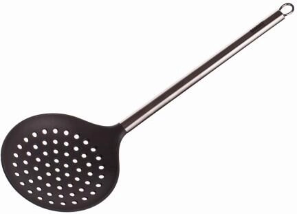 Nylon és rozsdamentes acél szűrőkanál 34,5 cm