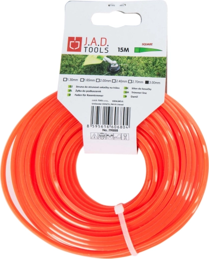 Négyzet keresztmetszetű damil 1,6 mm, 15 m