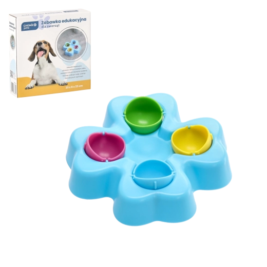 Interaktív oktató játék kutyáknak és macskáknak jutalomfalat-rekeszekkel 23 × 23 × 8 cm