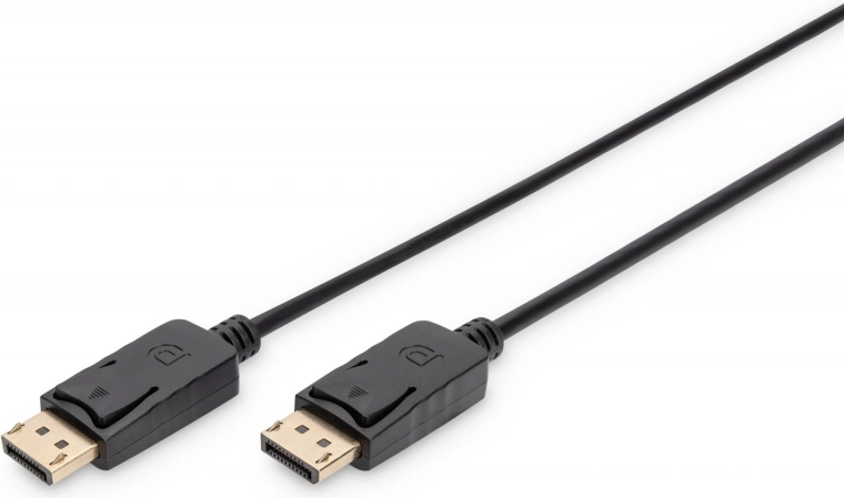DisplayPort összekötő kábel 4K 60 Hz, DP–DP, 2 m, fekete
