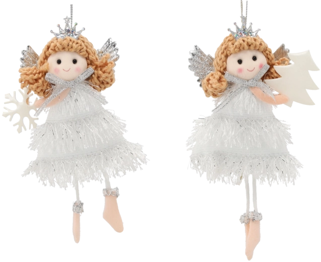 Karácsonyi függődísz angyalka 8 × 16 cm