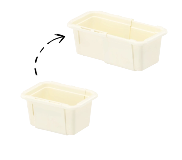 MiniMax Organizer tároló – moduláris kihúzható doboz 12,5 × 9 × 7 cm, bézs