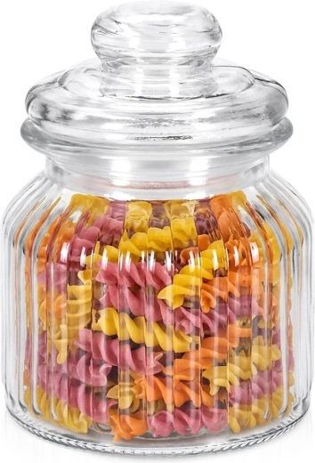 Üveg tárolóedény fedéllel és tömítéssel 650 ml
