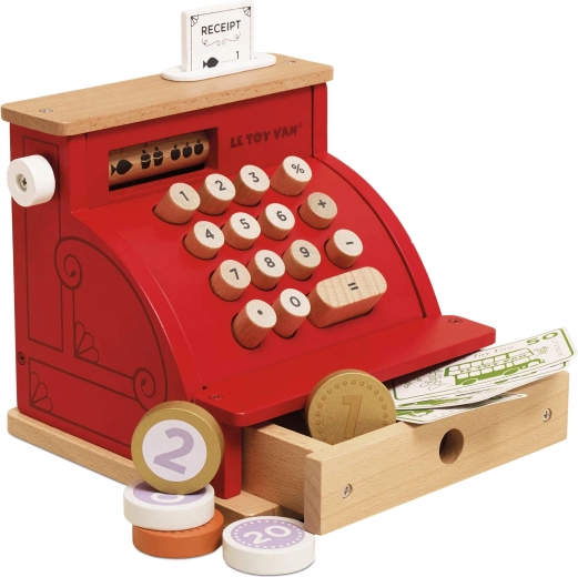 Le Toy Van fa játékpénztár szerepjátékhoz