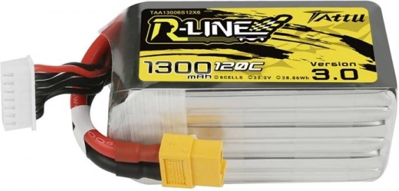 Tattu r-line 3.0 lipo akkumulátor 1300 mah 22,2 v 120c 6s xt60