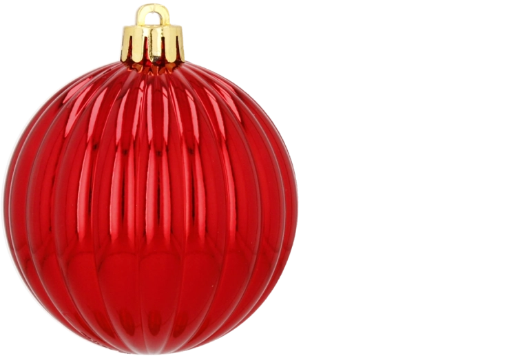 Karácsonyi gömbdíszek készlete tubusban, 30 db, 7 cm