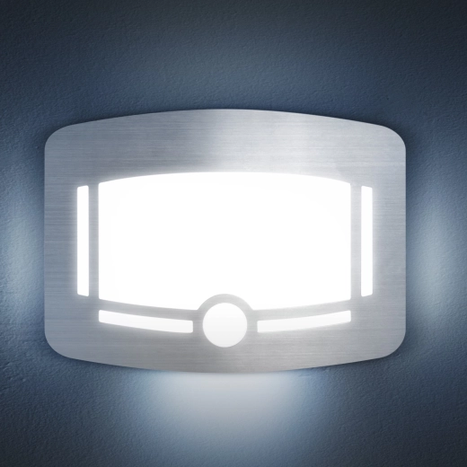Phenom LED éjszakai tájékozódási lámpa mozgás- és fényérzékelővel, ezüstszínű