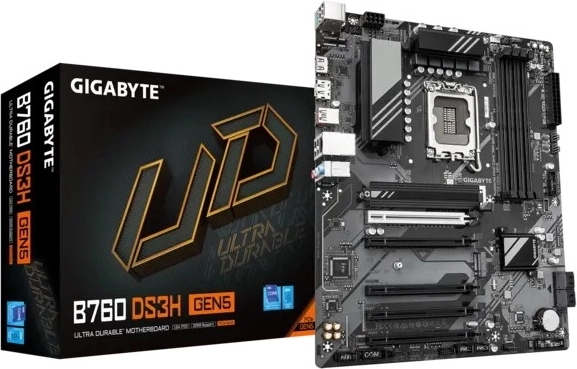 Gigabyte B760 DS3H GEN5 ATX alaplap Intelhez DDR5-tel, HDMI-vel és DisplayPorttal