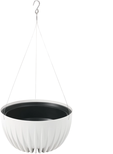 Mira Eco Recycled függő virágtál 30 cm – fehér