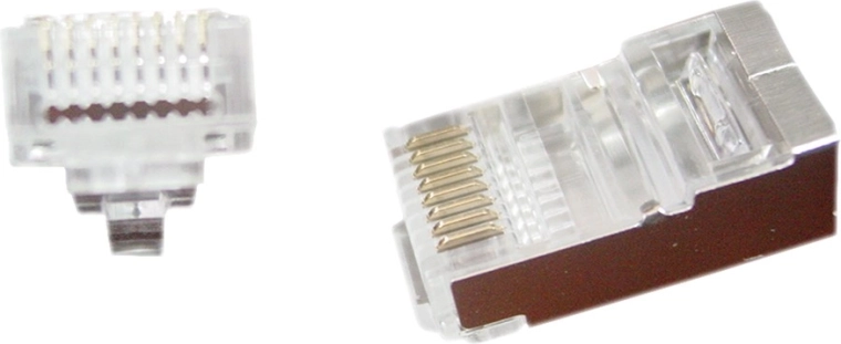 Átvezető árnyékolt RJ45 8P8C hálózati csatlakozó - 10 db