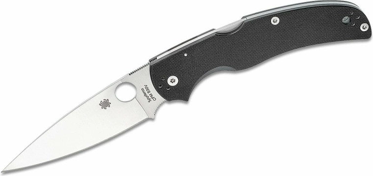 Spyderco Native Chief zárható zsebkés 10,4 cm szatén, fekete G-10 - 1 db
