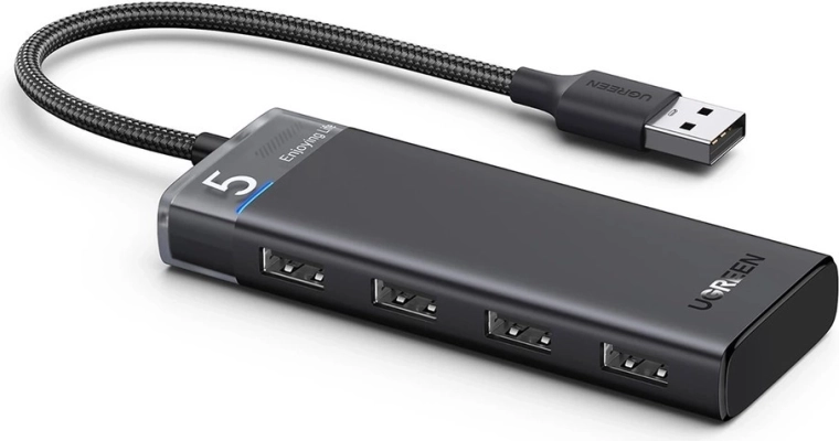 Ugreen CM653 USB hub SE 4× USB-A 3.0 (szürke) - 1 db