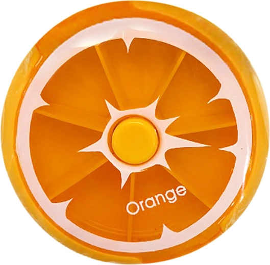 Kerek narancsmintás gyógyszeradagoló 9 × 2,5 cm