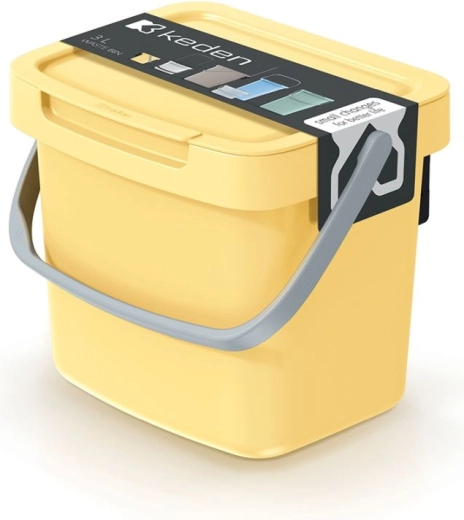 3 l-es szemetesvilágos sárga fedéllel SYSTEMA Q COLLECT