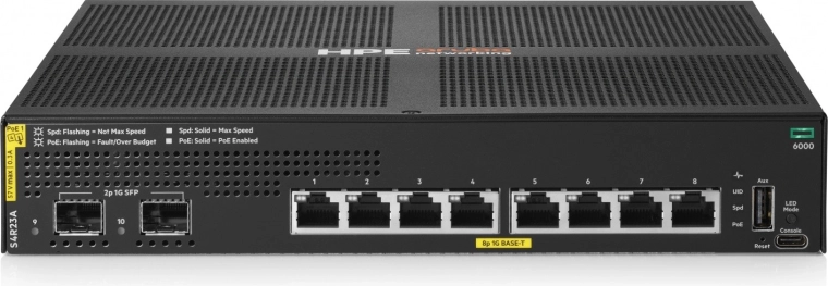 Aruba Networking 6000 8G Class4 PoE 2SFP kapcsoló 67 W