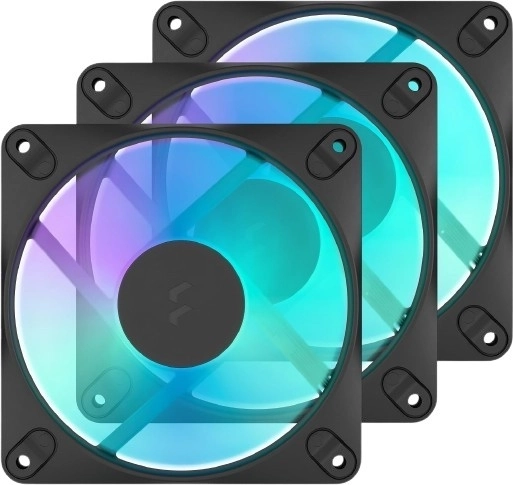Fractal Design Dynamic 3 14 RGB 140 mm-es fekete ventilátor - 3 db