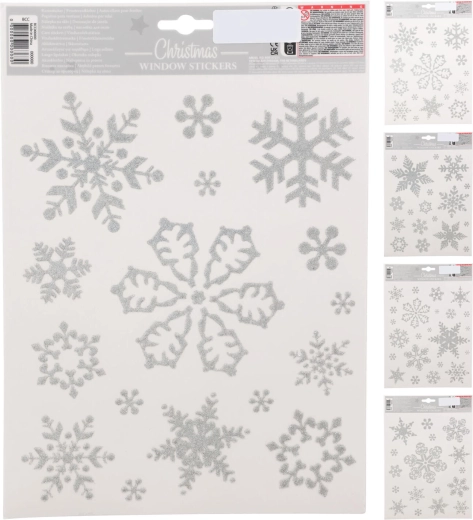 Öntapadó ablakdekoráció Hópehely – mintaválogatás