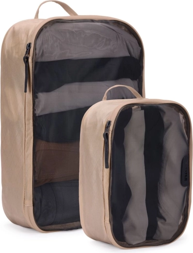 Thule packing cubes készlet (1× közepes + 1× kicsi) finom bézs színben