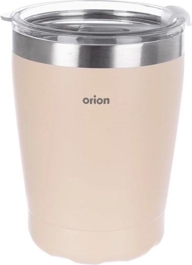 Orion rozsdamentes termo bögre fedéllel, bézs, 0,41 l