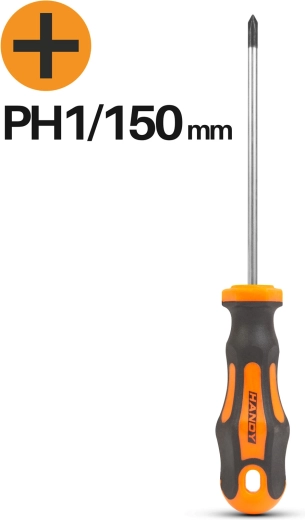 PH1 keresztfejű csavarhúzó, 150 mm