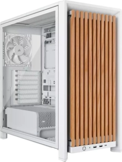 Corsair Frame 4000D wood rs moduláris mid-tower ház fehér/tölgy