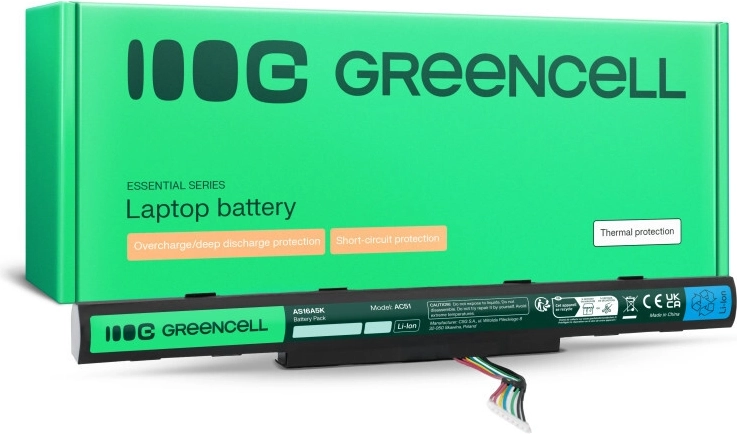 Green Cell akkumulátor Acer Aspire E5-553 készülékhez, 14,6 V, 2,2 Ah