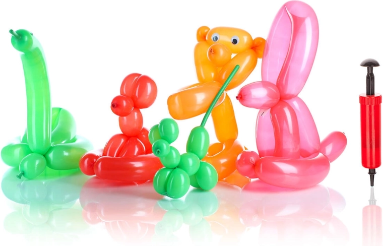 30 cm-es modellező lufik pumpával (6 db)