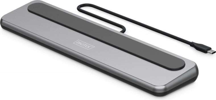 12 portos USB‑C dokkolóállomás 8K/30 Hz HDR-rel, 3 monitor MST, HDMI, DisplayPort, USB‑C 3.2 Gen2, Gigabit Ethernet, SD/microSD, PD 100 W