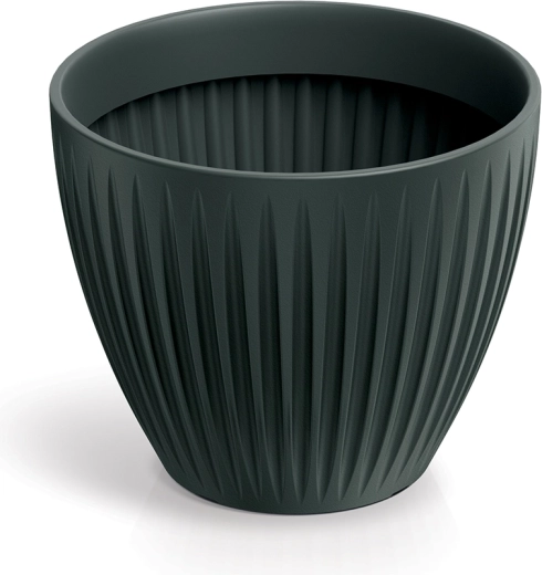 Műanyag Latia Round virágcserép, 30 cm, antracit