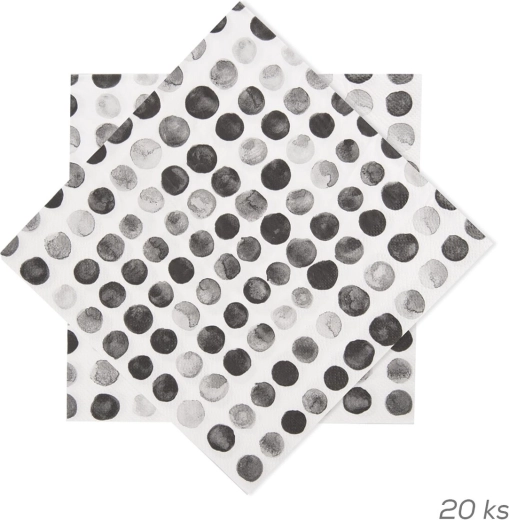 Pöttyös papírszalvéták 33 × 33 cm, 20 db