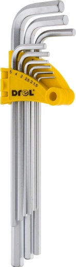 Hosszú imbuszkulcskészlet 1,5–10 mm, 9 darab, DREL