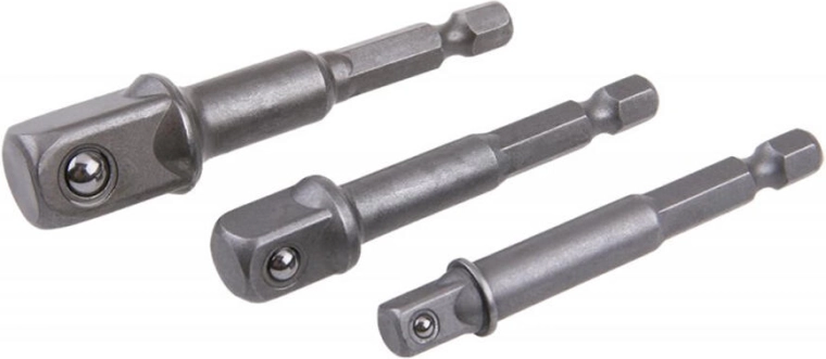 Fúrógép adapterkészlet 1/4", 3/8", 1/2" – 3 darabos
