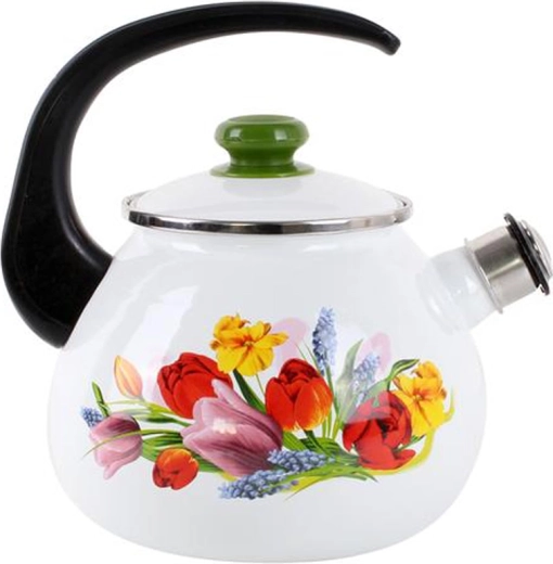 Zománcozott vízforraló síppal, 2,5 l