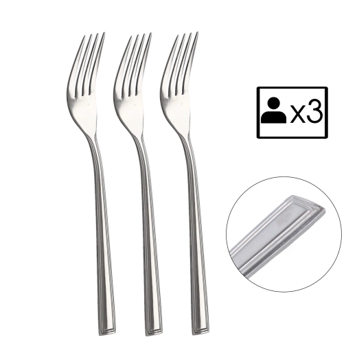 Milano 3 darabos rozsdamentes acél villakészlet