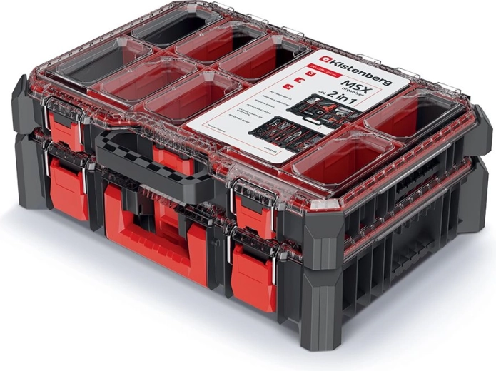 Műanyag rendszerezők készlete 54,3 × 39 × 20 cm – fekete