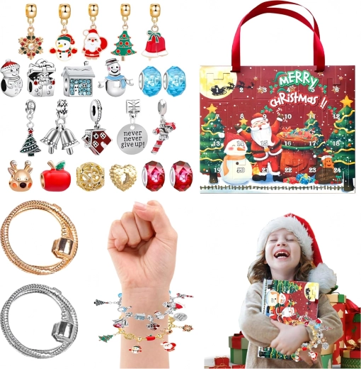 Adventi naptár karkötővel és DIY ékszerkészítő függőkkel – 1 darab