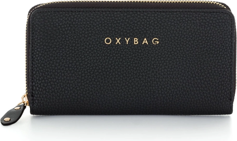 Női bőr pénztárca fekete